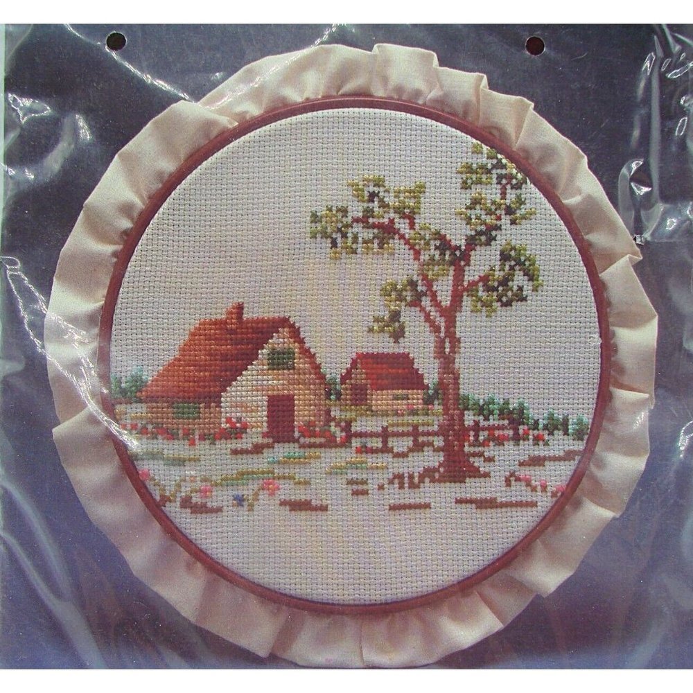 Good Shepherd Cabin Cottage Theme Counted Cross Stitch Kit #803507 NWT 7in Ring